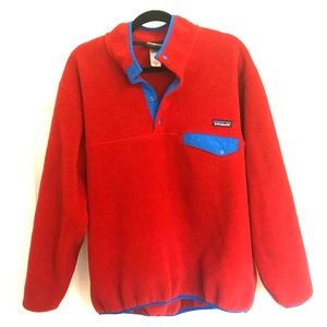 Patagonia red and blue pullover